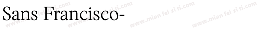 Sans Francisco字体转换